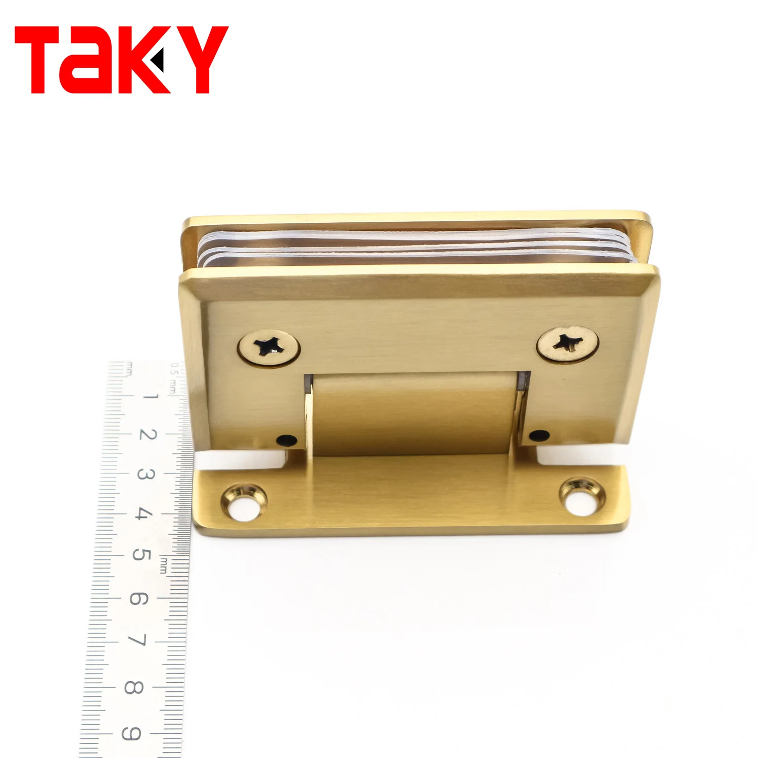 Self closing copper shower glass door hinges for 8mm glass doors