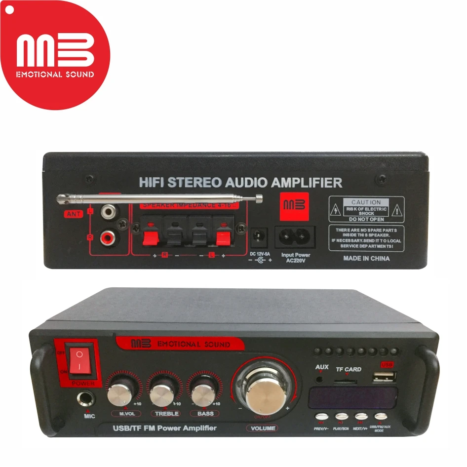 Durable using low price wireless bt 2 channel sound mini car power amplifier