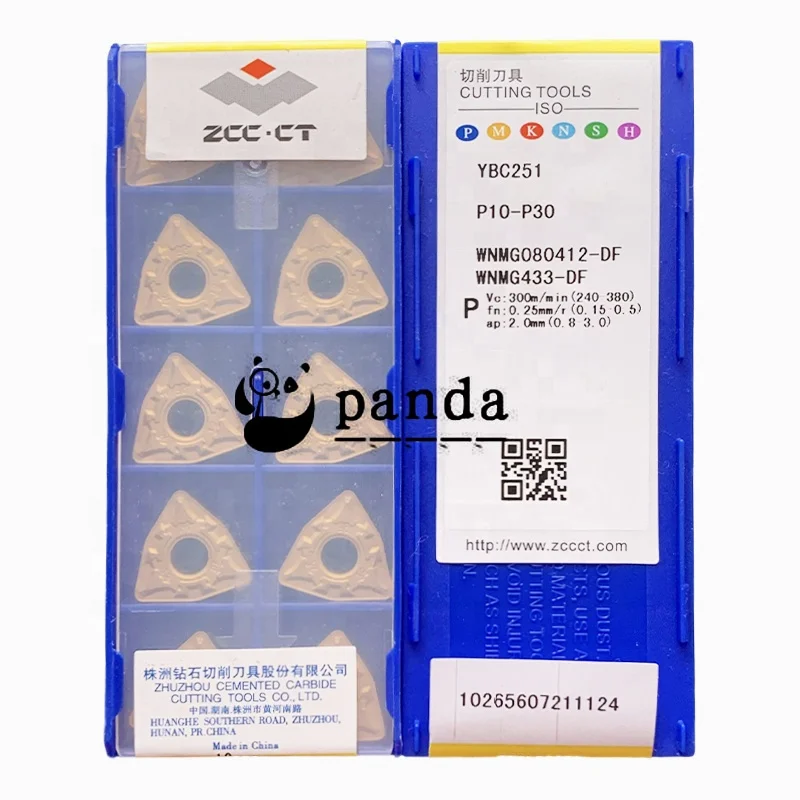 ZCC WNMG YBC251 WNMG080412-DF Carbide Inserts CNC Turning Tool Lathe Cutter Tools