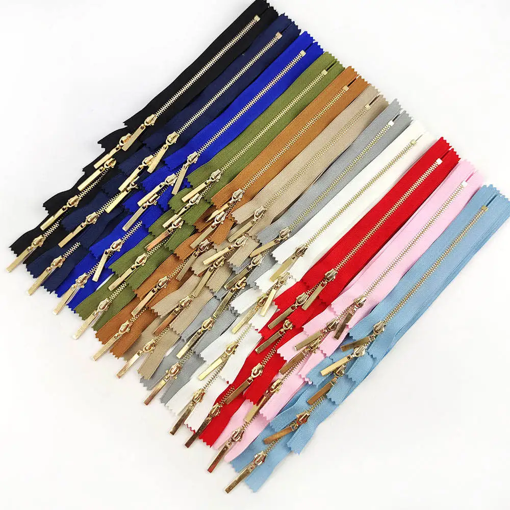 Wholesale 40/50/60/70cm Garment Accessories Metal Zip For Clothing Coat Bag Sewing Multi-color Open-End Metal Zipper