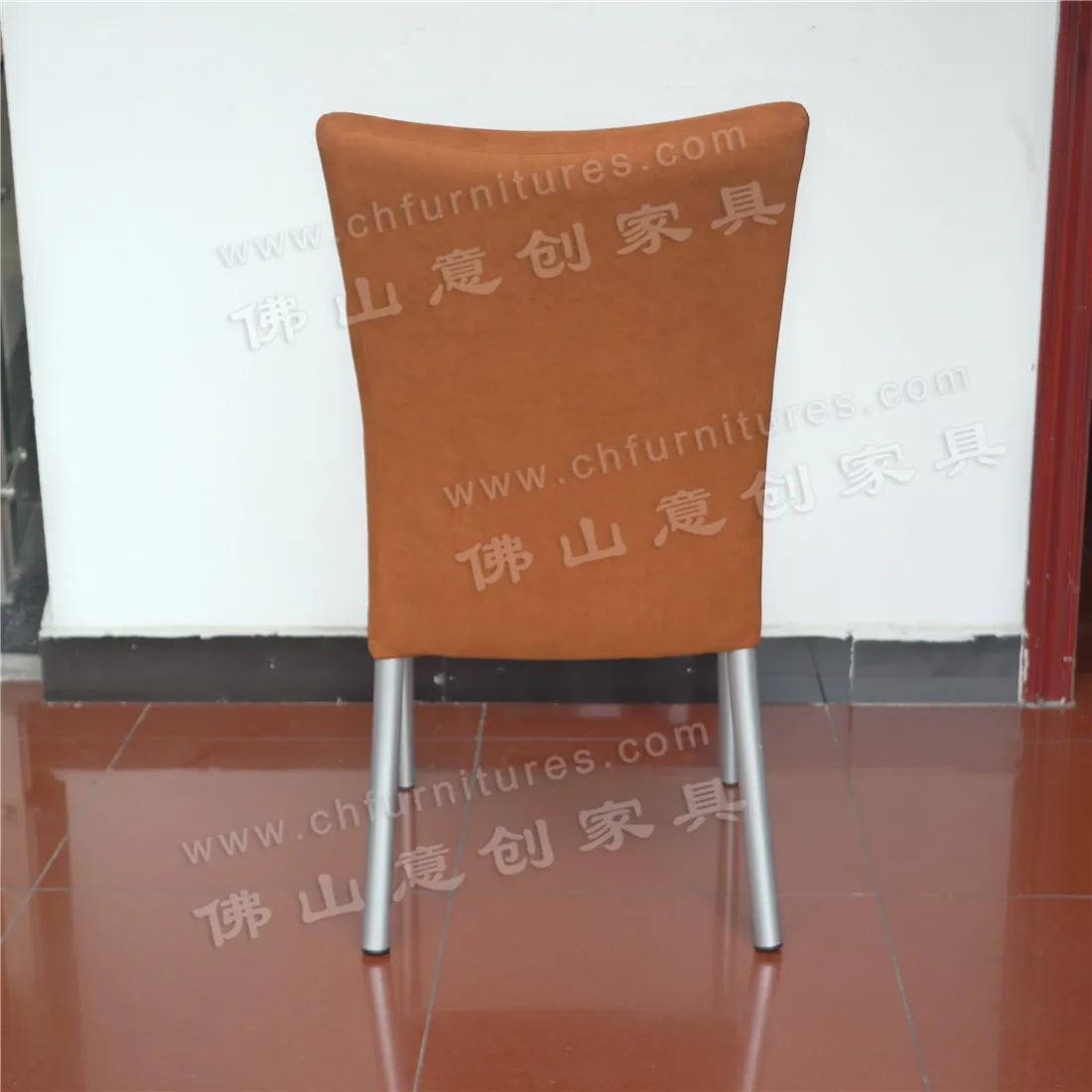 Wholesale metal leg stacking fabric home modern hall dining chairs for restaurants in hotels