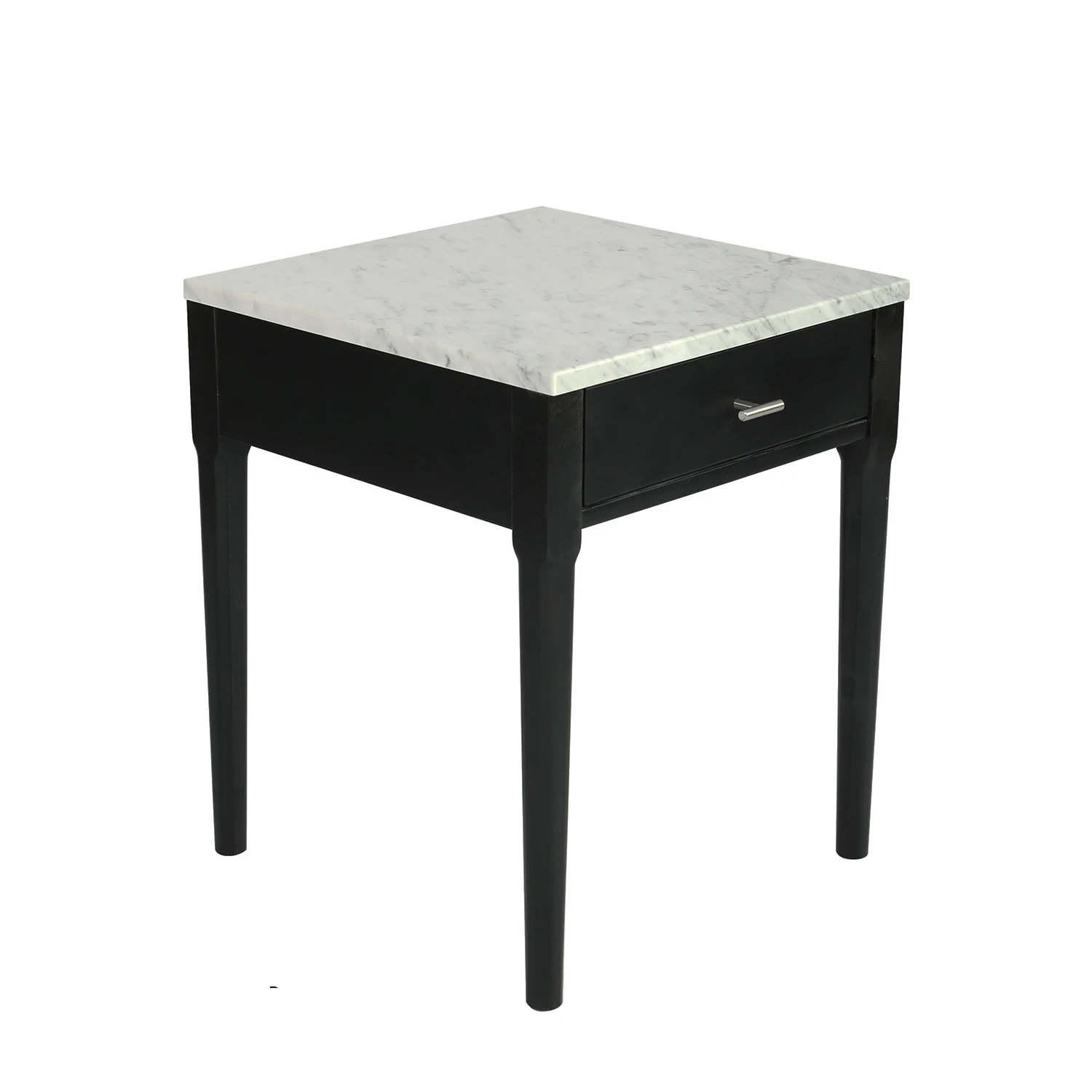 Side Table Top Black Bedroom Articles Bedside Table Yongfeng Stone with 1 Drawer Carrara Marble Bedside Cabinet Nightstand