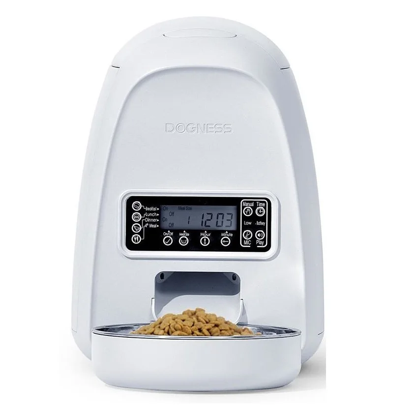 Automatic Cat Feeder, Timed Auto Dog Feeders with Dual Pet Food Dispenser,  Programmable Timer for Cats and Dogs