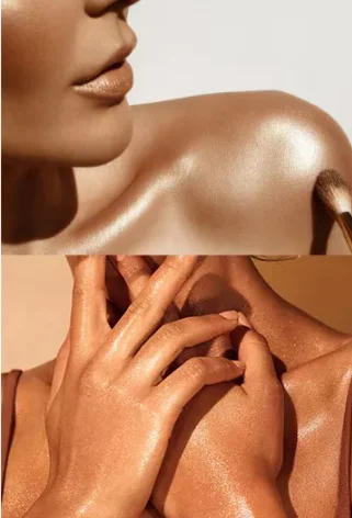 Hot Selling Body Glowing Cream Shimmering Oil Shimmer Glow Kin Bronzer For Black Woman Body Glow