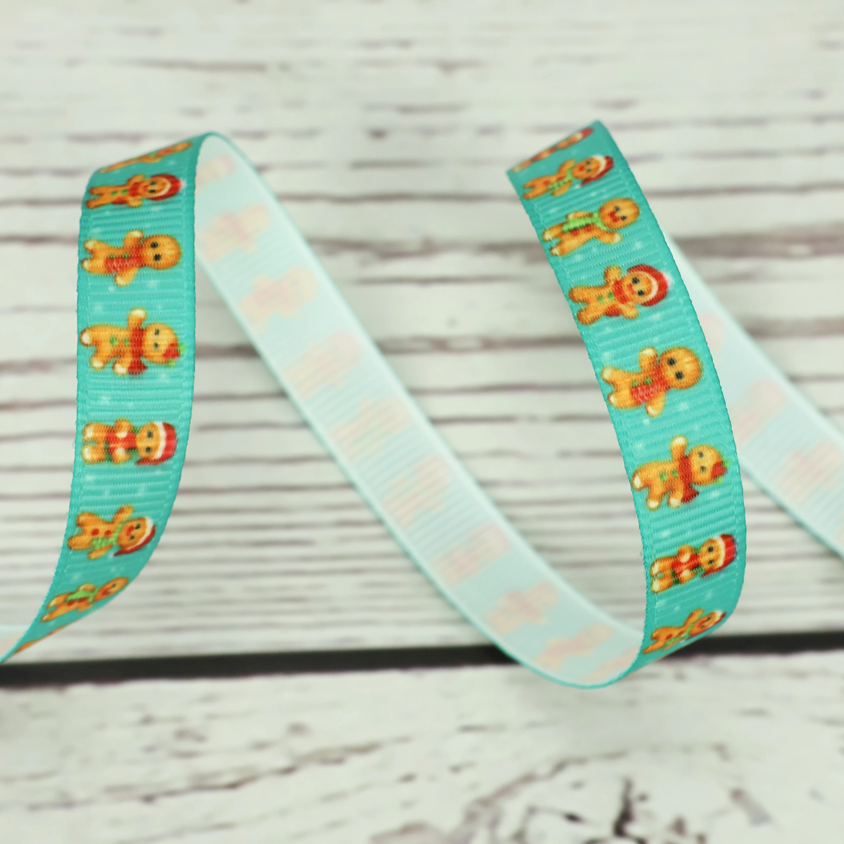 Custom Print Mixed Flower Decorative Ribbon Set 100% Polyester Multi-Color Combination for Christmas Holiday Card Wrapping