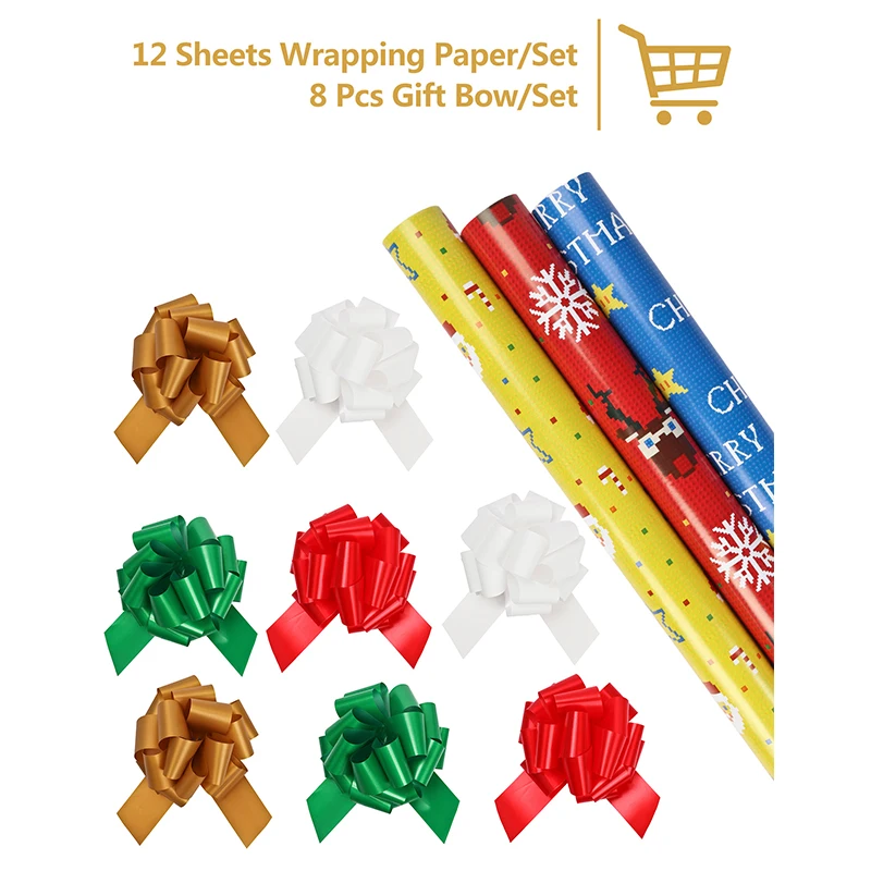 5cm Metallic Gift Packaging Pp Ribbon Gift Bow for Christmas