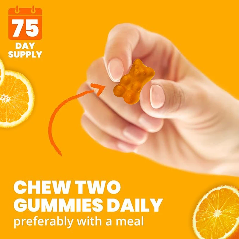 In stock hot selling products Kids Brain Supplement Gummies with Vitamin D3 B6 B12 Zinc for Improve Focus Memory Attention Mood