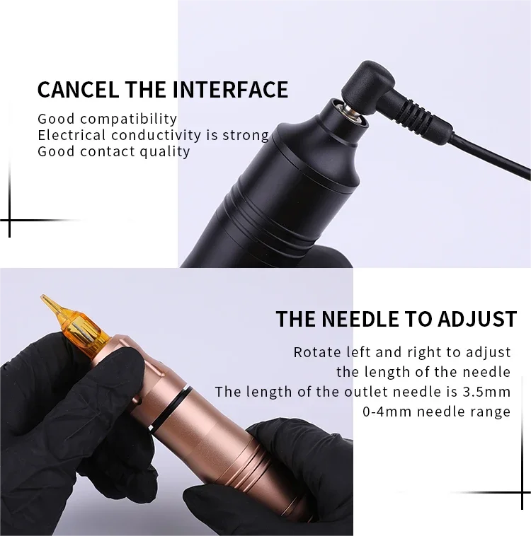 Professional Tattoo Gun Stronger Stability Robert Tattoo Machine Tattoo Pen Rechargeable Kits