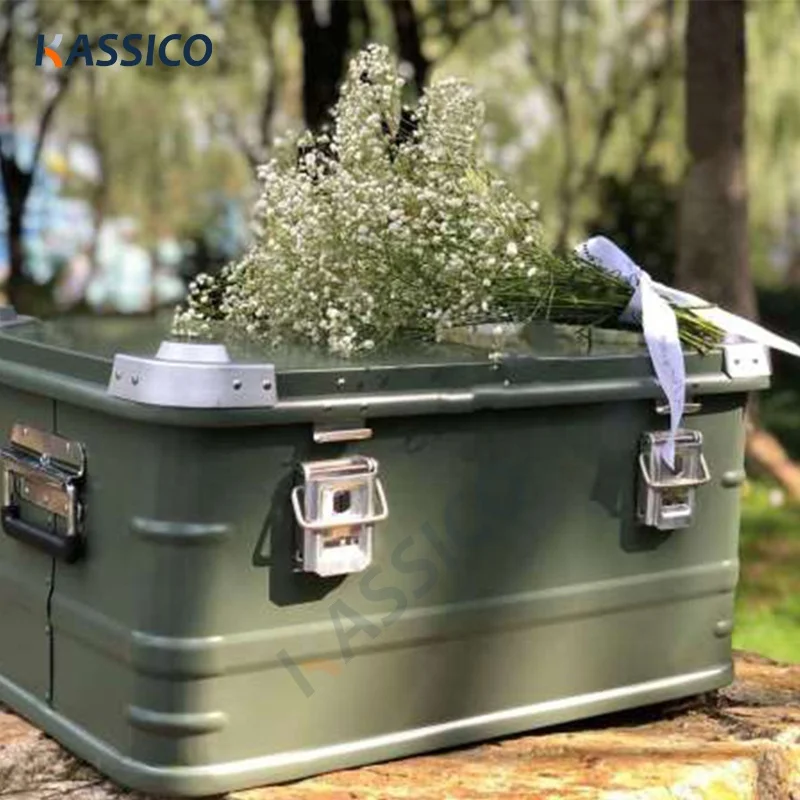 KASSICO Outdoor Aluminum Trunk Cargo Box Car Traveling Camping Adventure Storage Case