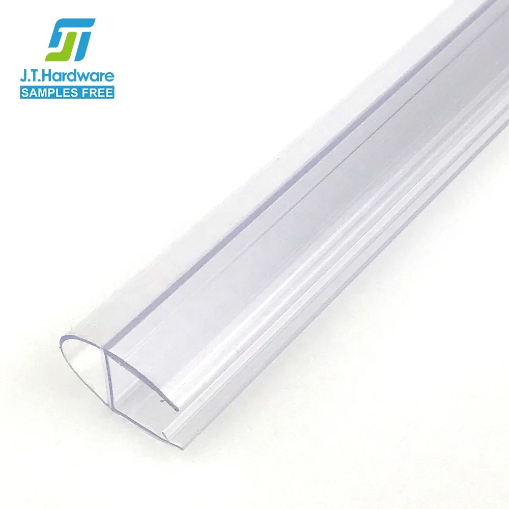 Bathroom Accessories Frameless Glass Shower Door Waterproof Translucent Plastic PVC Sealing Strip