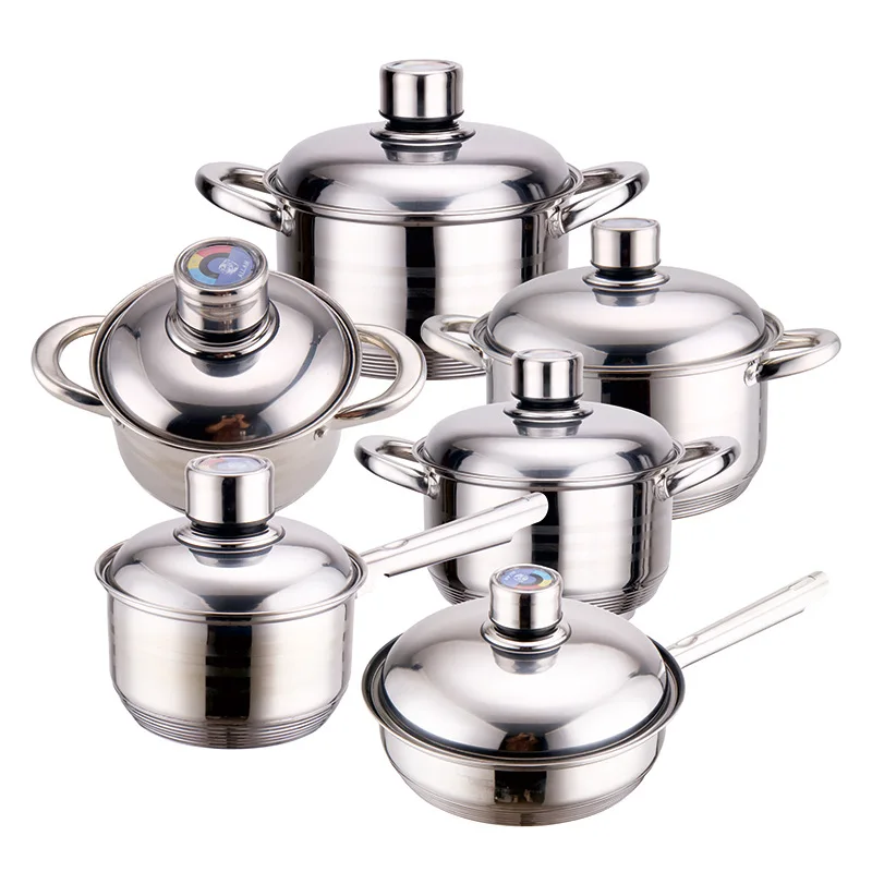 Kitchen pot stainless cooking set professional cooking pans kitchenware induction cooking set