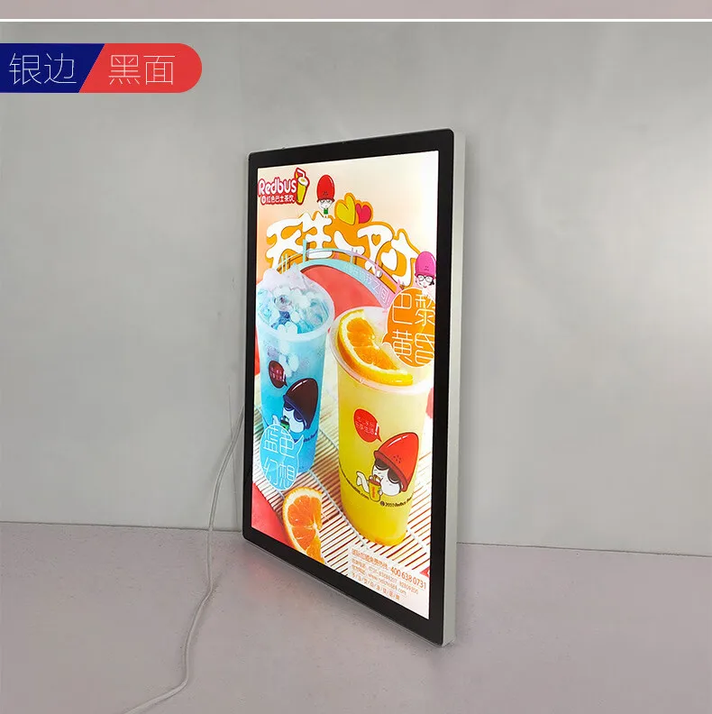 LED Menu Board Slim LED Light Box Custom Aluminum Acrylic High Brightness Thin Design Magnetic Light Box For A4 Size