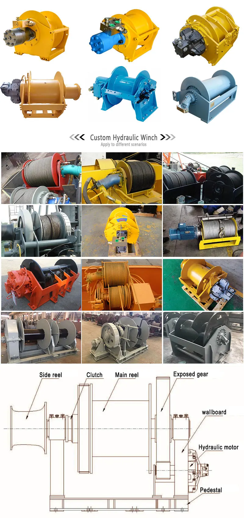 Shipyard used boat trailer 20 ton 24 ton 30 ton towing hydraulic winch manufacturer