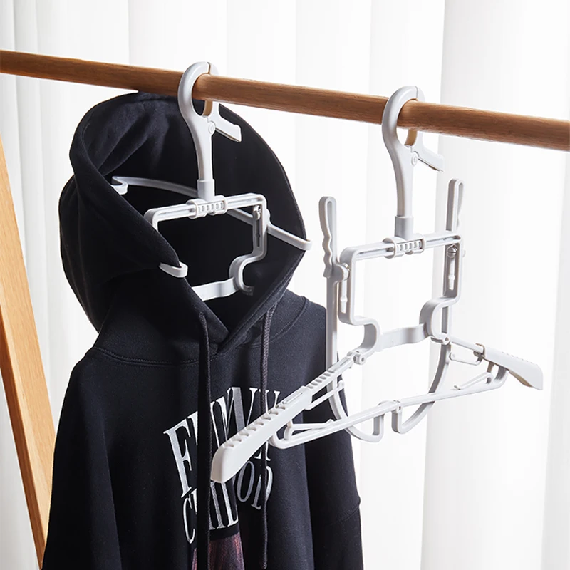 High quality folding coat hanger with hood hanger plastic hanger