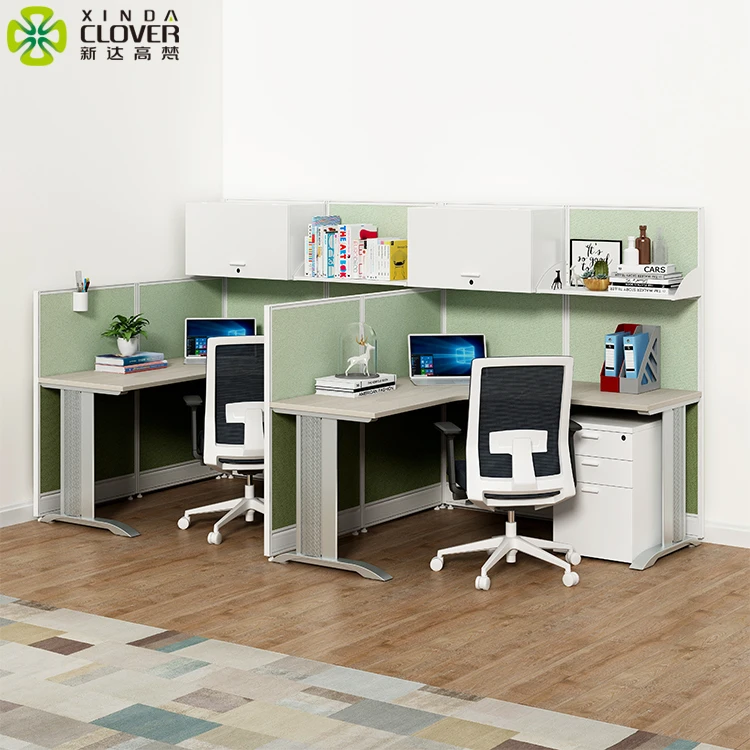 Office partition design modular furniture 2 peoson interior office workstation partition