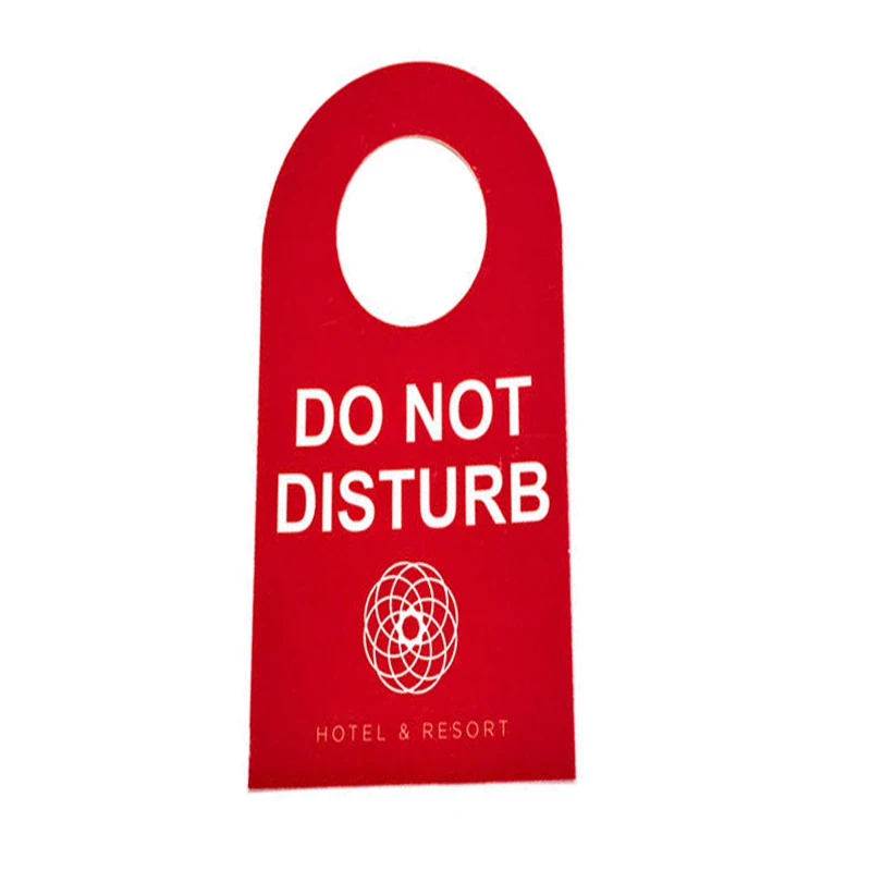 Custom Hotel Room plastic please do not disturb sign Hotel do not disturb sign
