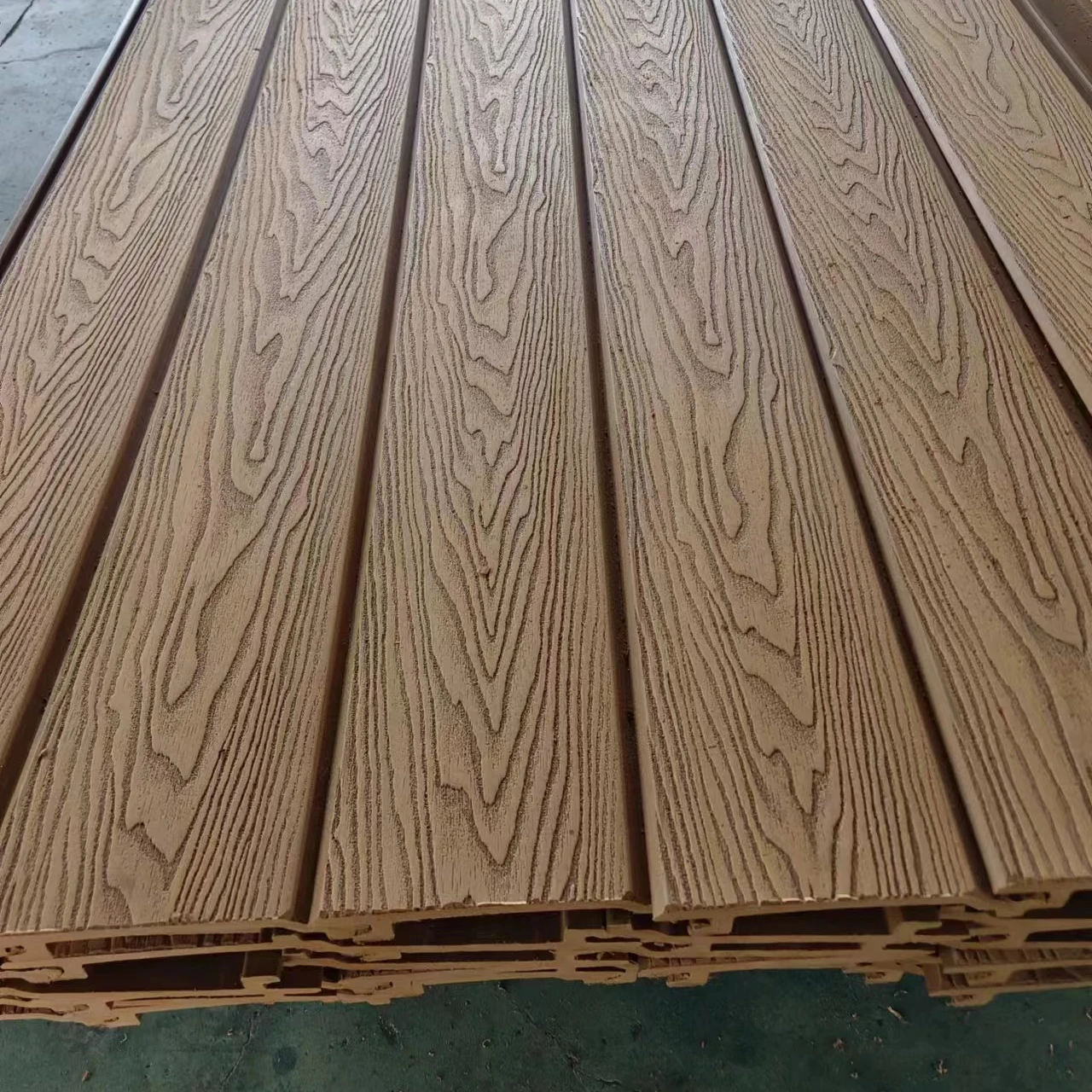 Exterior Outdoor Wall WPC Co-extruded Fluted Cladding Panel