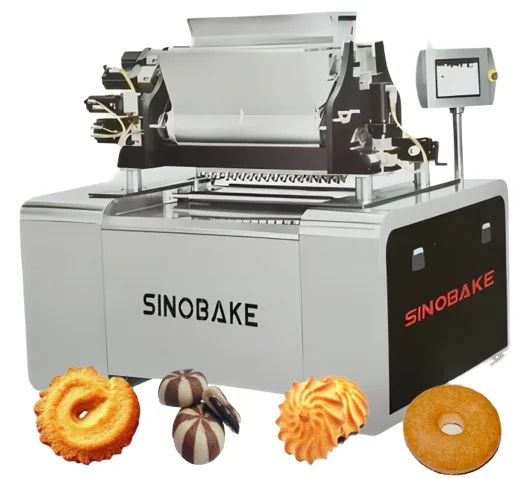 SINOBAKE  Automatic Cookies Making Machine Small Biscuits Machine With Cookie Packaging Biscuit Machine