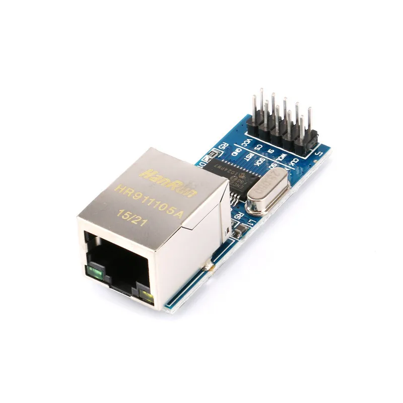 E-TIME ENC28J60 Network module Ethernet SPI interface 51/AVR/ARM/PIC code mini version