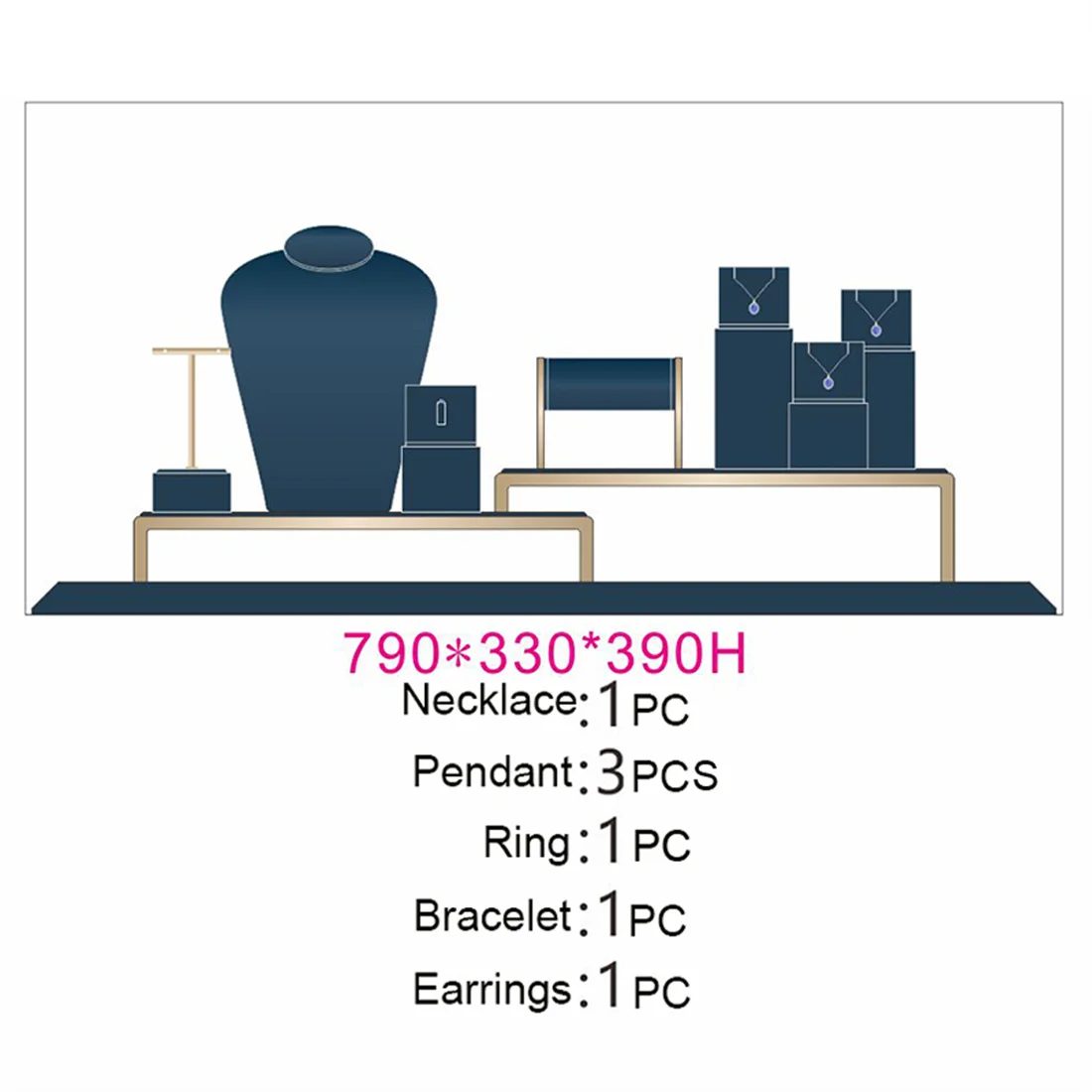 Earrings set rotating floor standing necklace wooden white holder displayer store jewelry display stand for jewelry