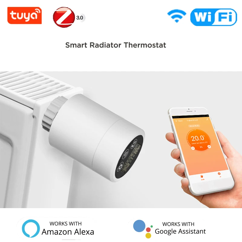 Tuya Wi Fi ZigBee intelligent thermostatic radiator valve TRV head