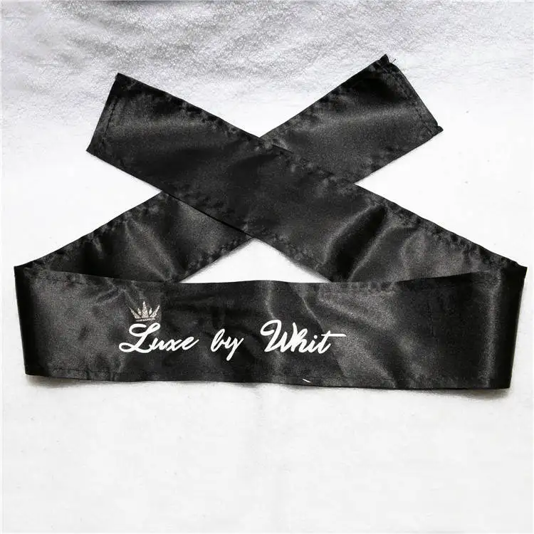 
Wholesale custom logo satin edge scarf hair bands edge scarfs 