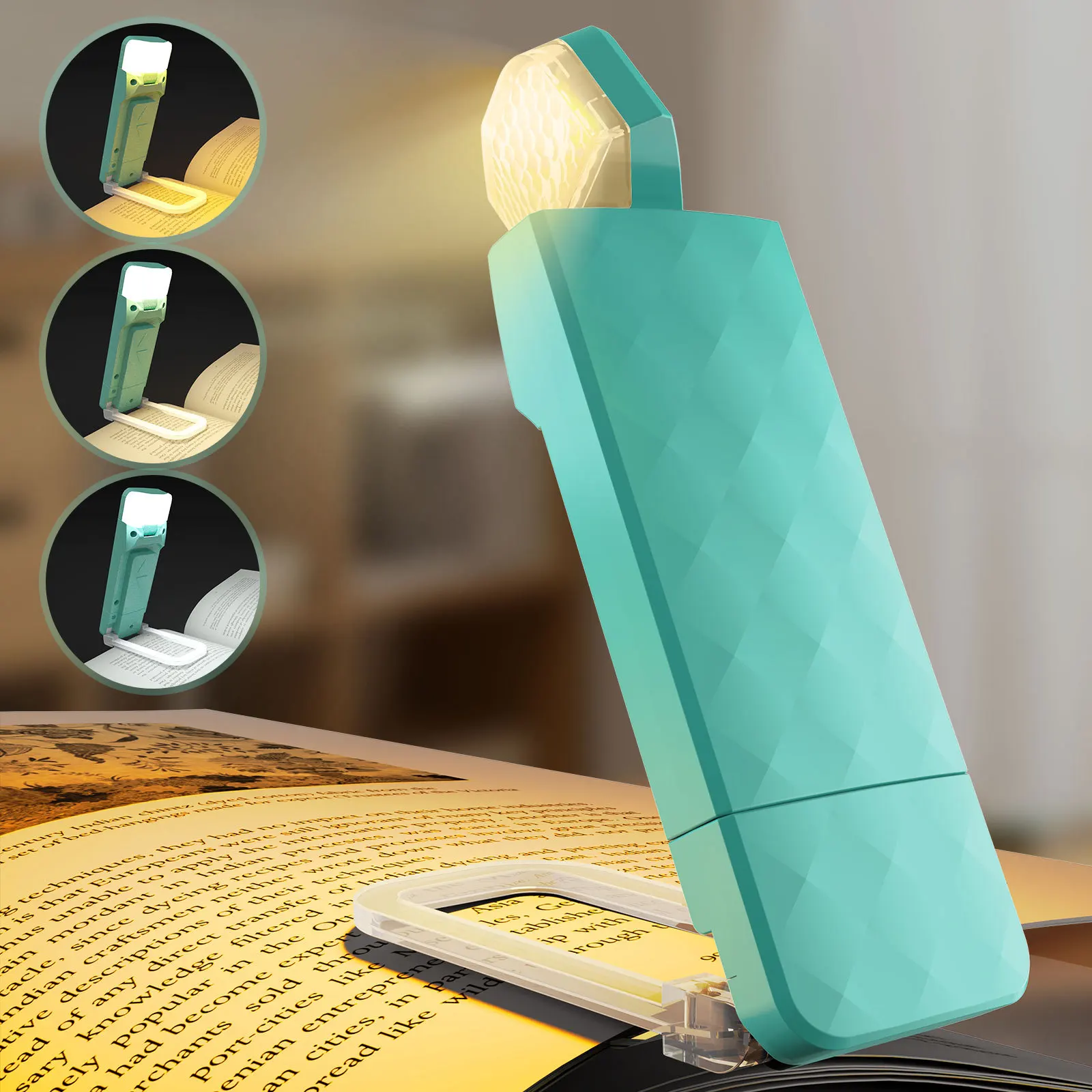 Мини-USB перезаряжаемая яркость регулируемая идеальная Закладка кровать лампа для чтения