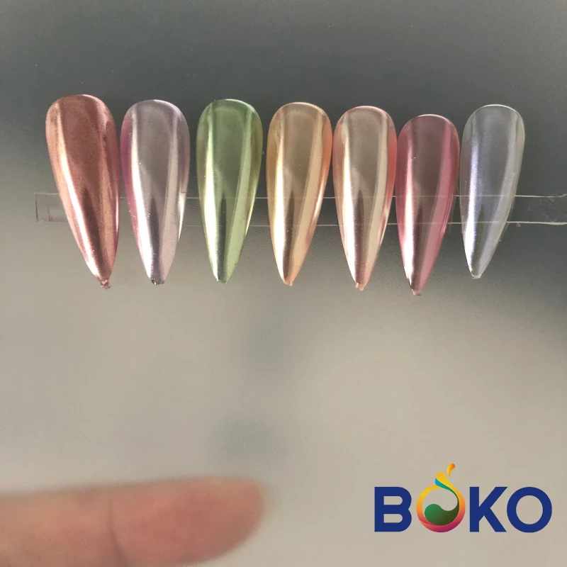 BOKO NEW Moonlight Nail Glitter Pigment Chrome Coating Mirror Effect Aurora Silk Moonlight Powder