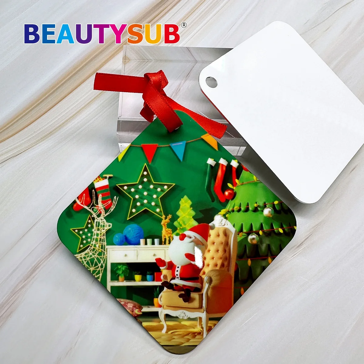 BEAUTYSUB Longstar HD сублимационный алюминиевый орнамент белый теплообмен фотопечатные заготовки с металлическим покрытием вырезанные маршрутизатором ЧПУ