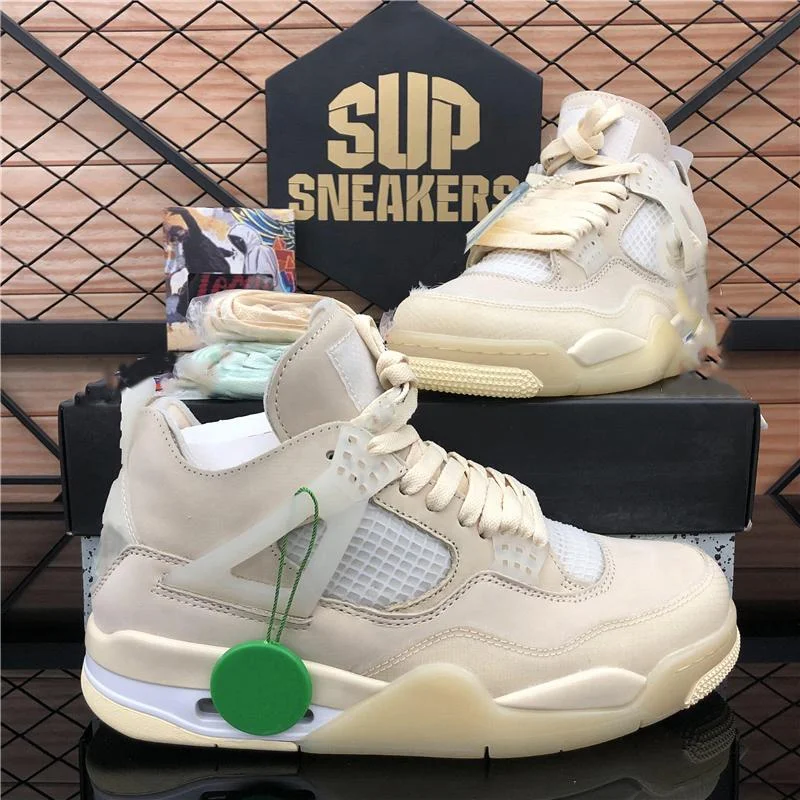 AJ4 with Box womens mens 4 4s Basketball Shoes University Blue Royal Black White Classic retro Cement Union Sail Fire Red