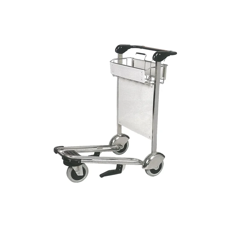 Hot Sale Aluminum Airport Shopping Trolley Airport Luggage Trolley With Hand Brake
