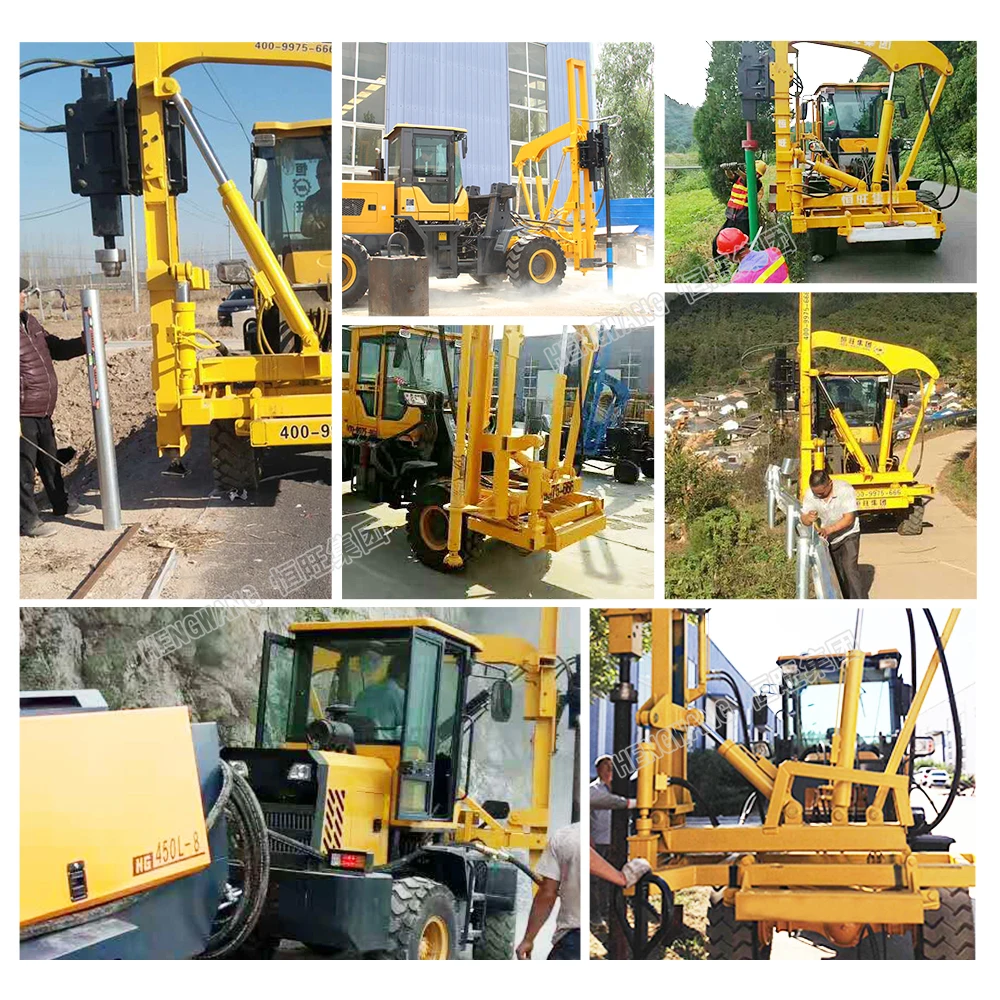 High Quality diesel Powered Fence Pile Driver Handheld Guardrail petrol Post Driver