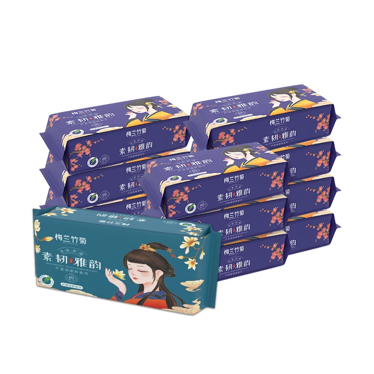 High Quality Natural Fabric Biodegradable Hand And Face Sweat Clean Wipes