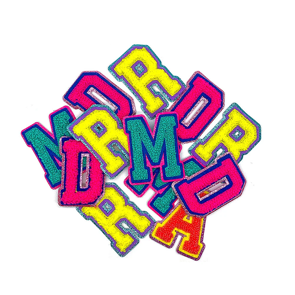 New style chenille embroidery patch custom chenille embroidery