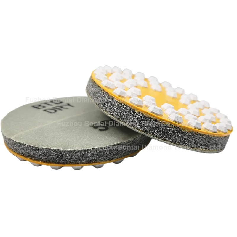 Nonflexible diamond fiber polishing pad puck concrete marble and granite finishing tools 17 10 inch dry use