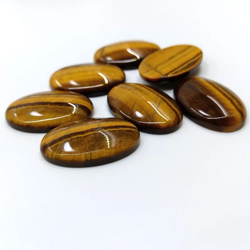 Драгоценный камень коричневый тигровый глаз Овальный Кабошон для изготовления кулона