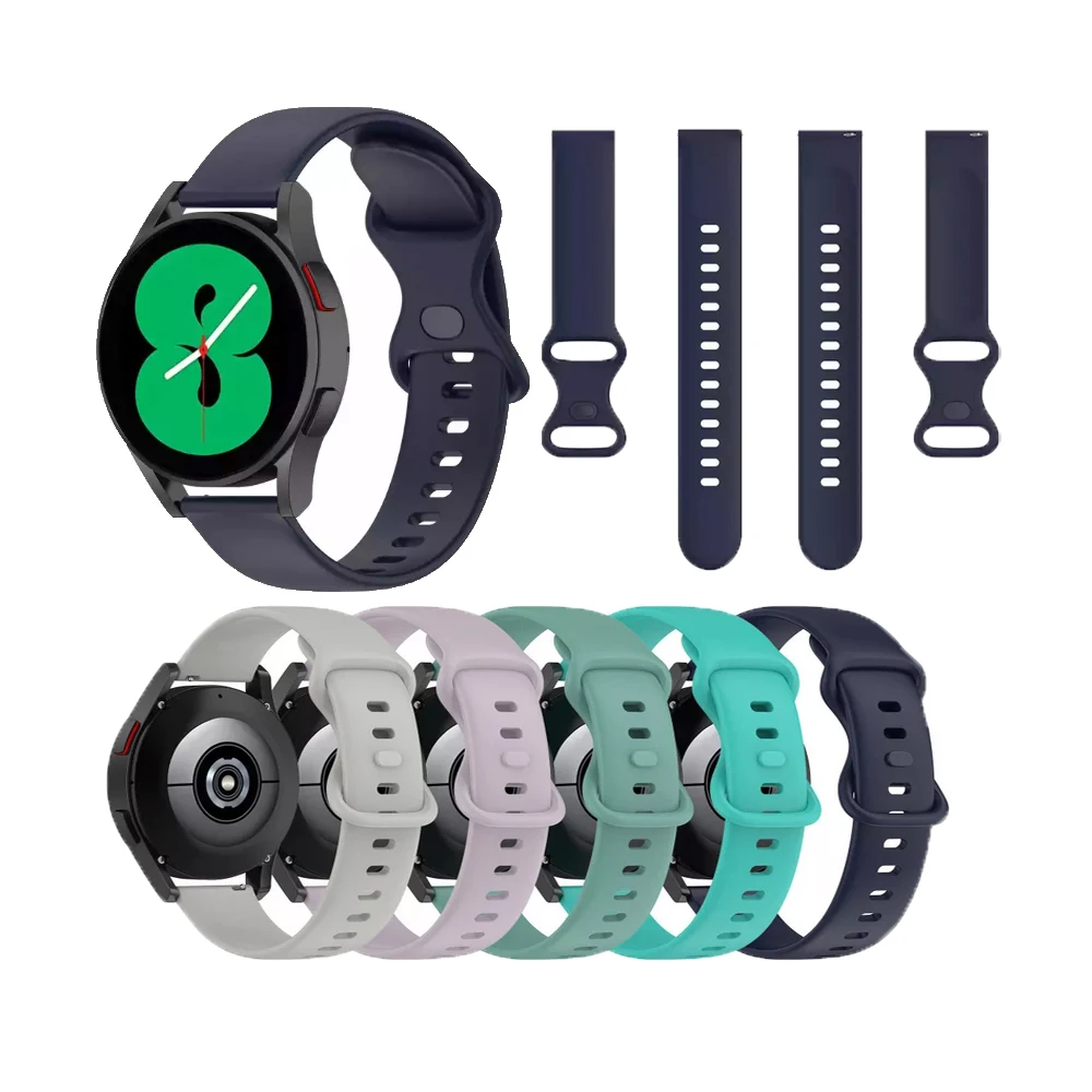 YHQ Soft Silicone Band For Samsung Galaxy Watch 3 4 Active 2 Replacement Strap 20mm 22mm