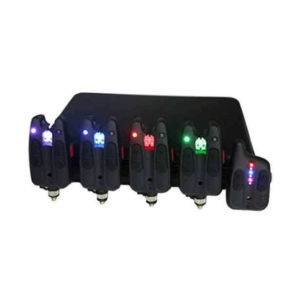Anti-theft wireless waterproof JZH-RF1118 4+1  set  Black  Carp  Fishing Bite Alarm for wholesale