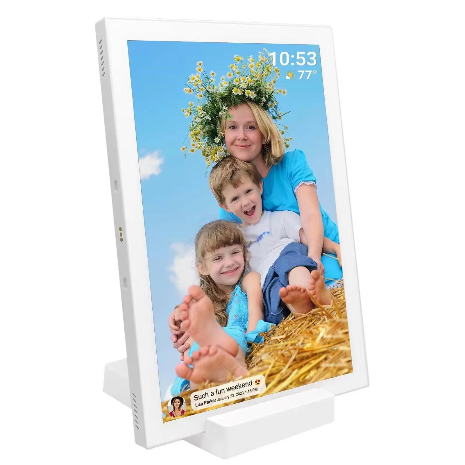 With delicate picture quality, intelligent connection, freeze heartbeat moment frameo with battery WiFi digital photo frame