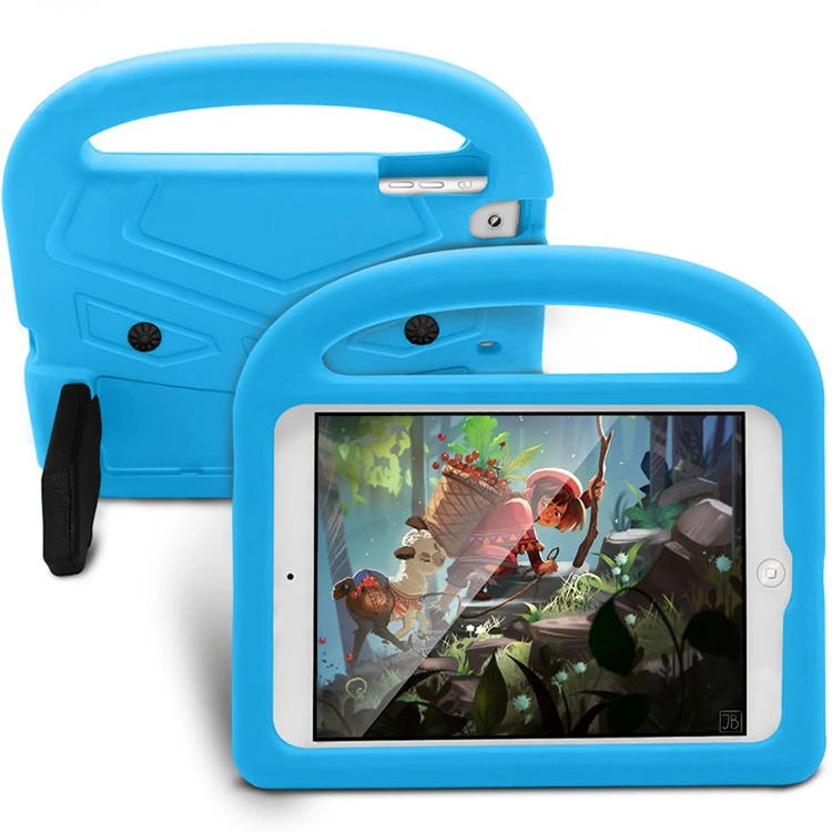 Kids EVA Shockproof Handle Protector Stand Cover Rubber Silicone Tablet Case For iPad 10.2 Pro 11 2020 Mini 5 T290