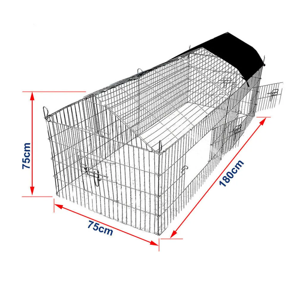 Metal Wire Outdoor Portable Chicken Coop Cages Playpen Commercial Chicken Coop With Chicken Coop Covers Sunshade