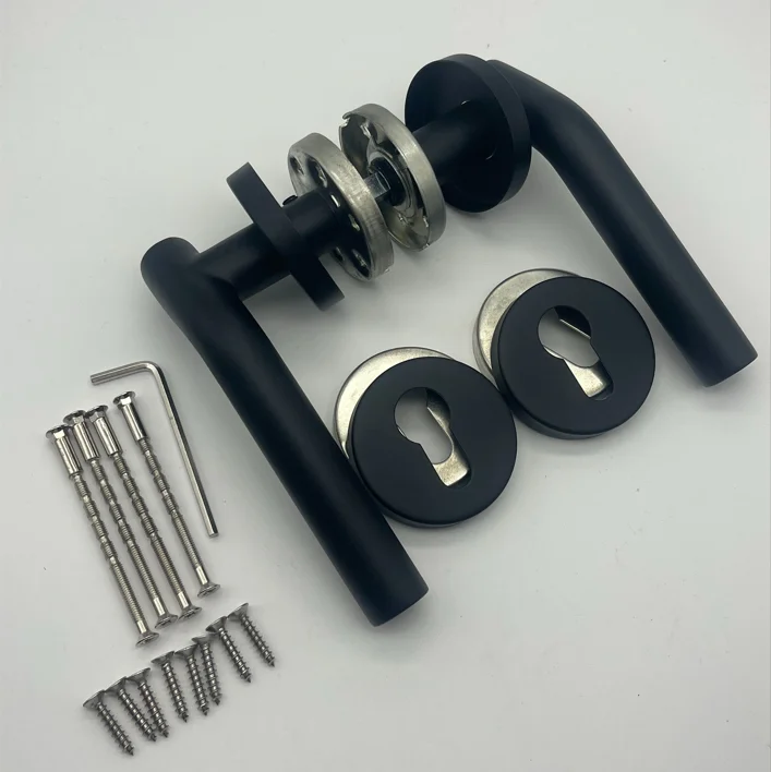 Manufacturer OEM Accept Stainless Handles Modern Bedroom Door Lock Of Wood Doors Black Matte