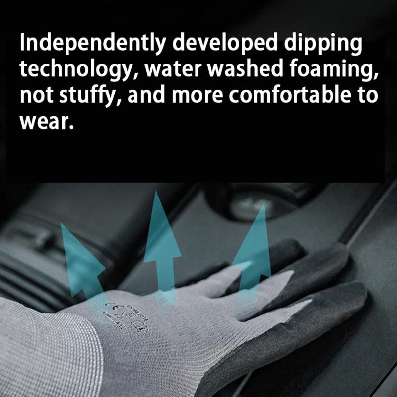 CE Approved Nitrile Coated Safety Work Gloves for Industrial, Construction, Cleaning Work, Electric, Garden, Mechanics, Driving