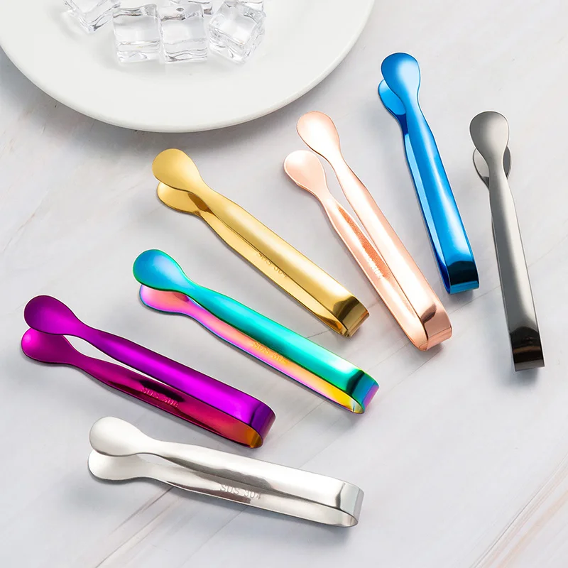 Hot Selling Mini Serving Small Tongs Stainless Steel 304  Sugar Cube Ice Tongs for Tea Party Coffee Bar Kitchen
