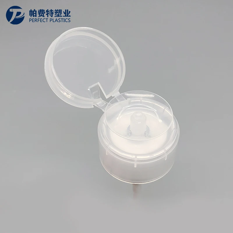High Quality Non Spill Cosmetic Makeup Cleaner Remover Nail Pump 33/410 Plastic Nail Polish Pump Flip Top Cap