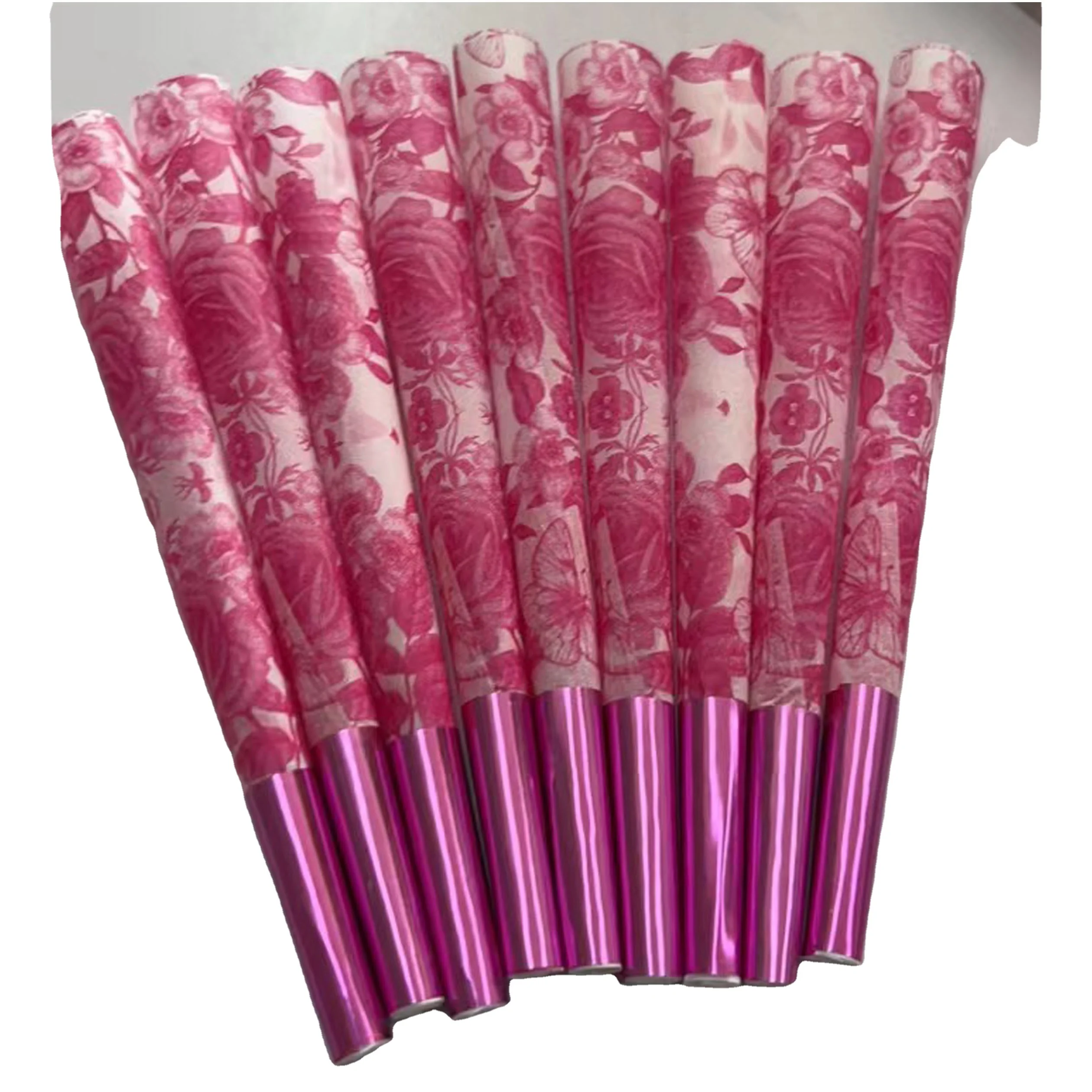 custom pink rose design hemp rolling cones of king size