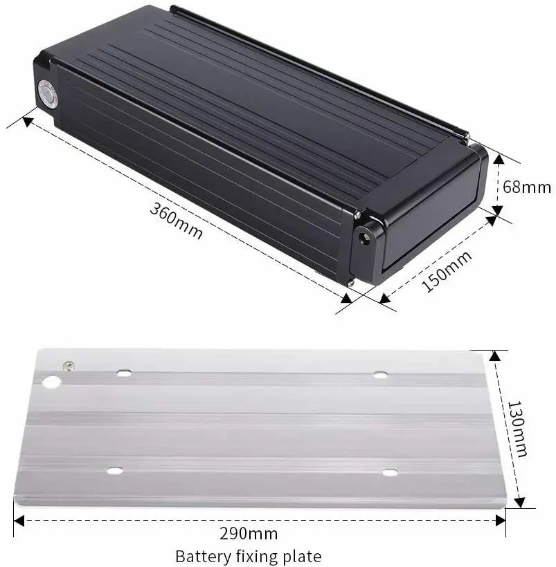 48V 18Ah Rear Rack Ebike Battery 18650 E-bike akku Lithium Ion 48 Volt Electric Bicycle e bike Battery