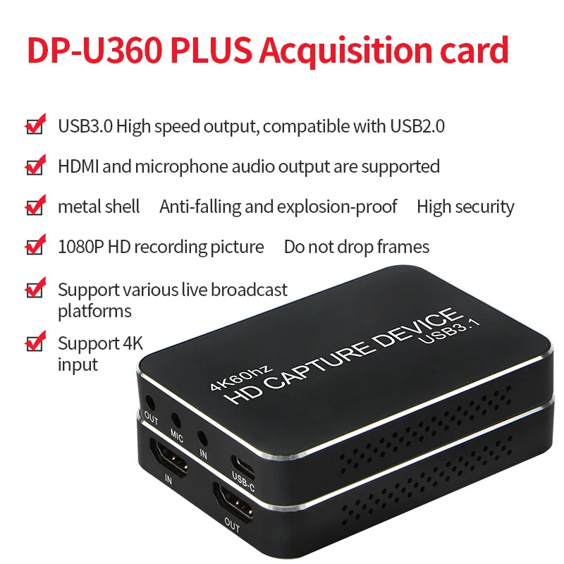 DAIPU Горячая продажа 4K HD игра live коллекция коробка видео захвата доска DP-U360