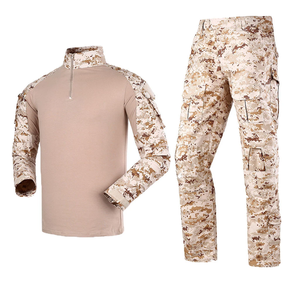 SONICE Factory Direct Outdoor Frog Suit Knee Pads Training G3 Camouflage Tactical Shirts Pants Tactical Clothing Uniform