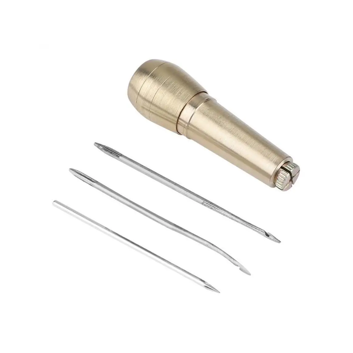 
Hot sale Leather Sewing Shoes Repair Tool 3 Needles Copper Handle Sewing Awl Leather Shoes Repair tool Craft Kit 3 